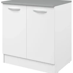 Unterschrank Eko 80 cm für Spüle mit 2 Türen - weiß