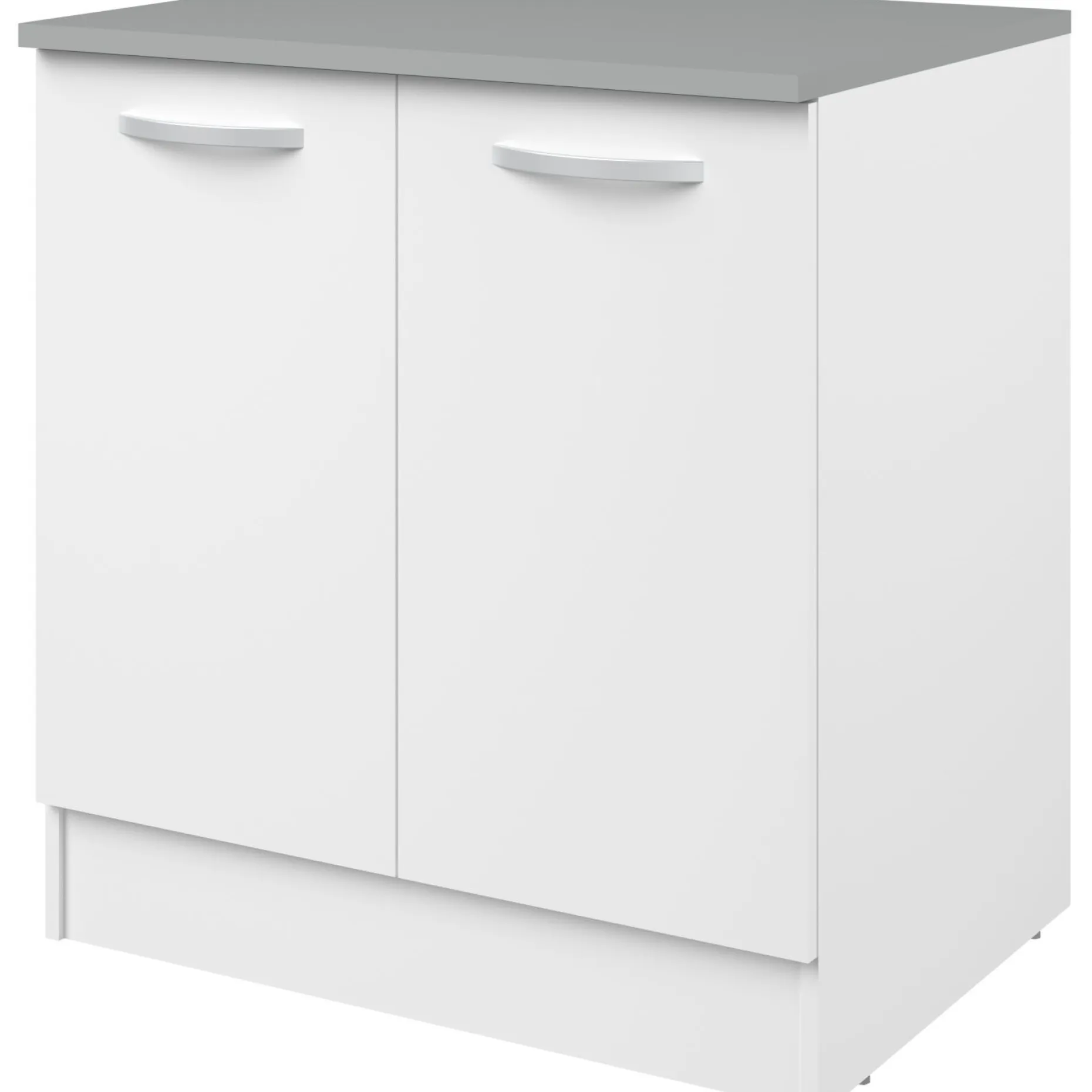 Unterschrank Eko 80 cm für Spüle mit 2 Türen - weiß