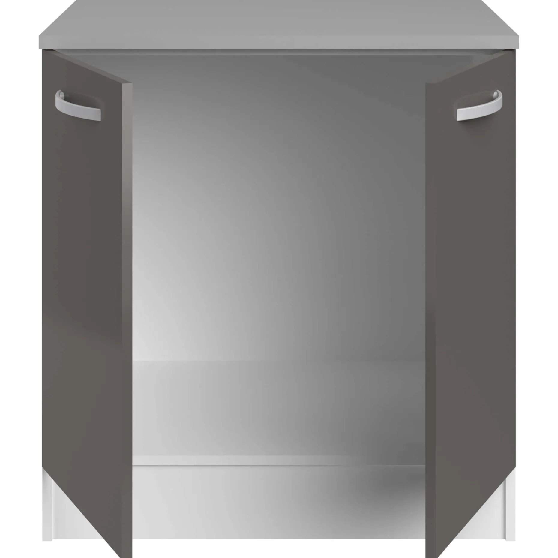 Unterschrank Eko 80 cm für Spüle mit 2 Türen - grau