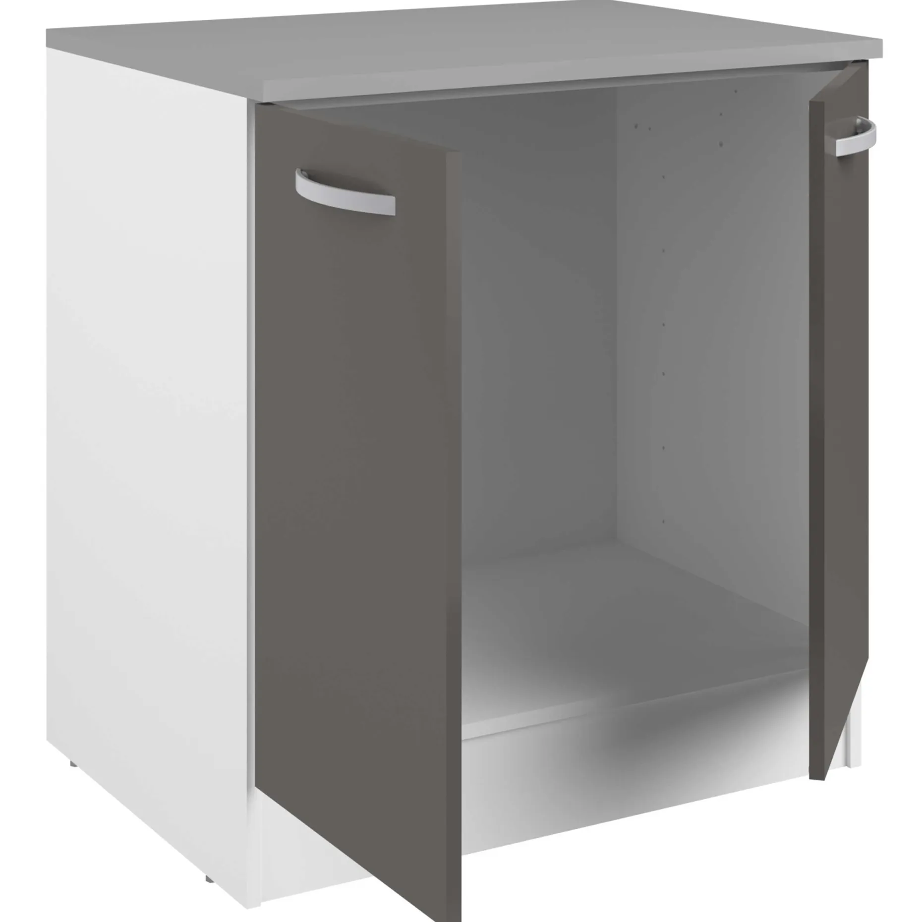 Unterschrank Eko 80 cm für Spüle mit 2 Türen - grau