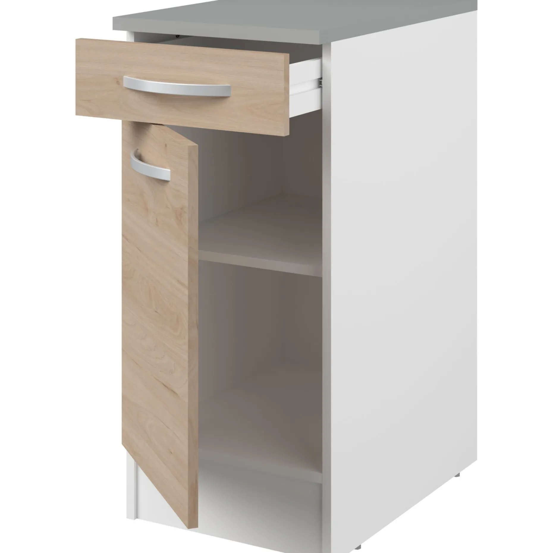 Unterschrank Eko 40x60 cm mit Schublade und Tür - Eiche