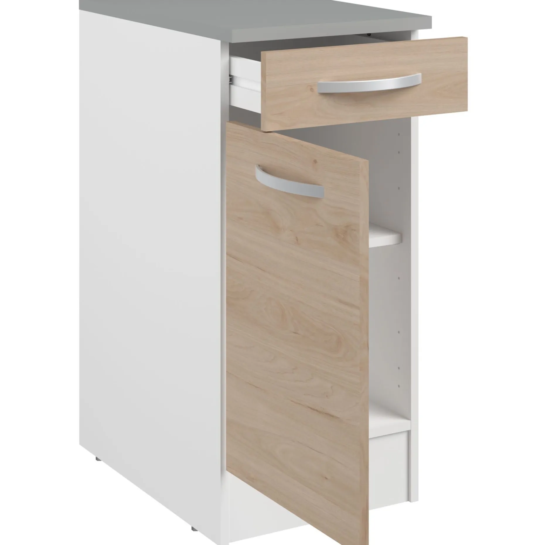 Unterschrank Eko 40x60 cm mit Schublade und Tür - Eiche
