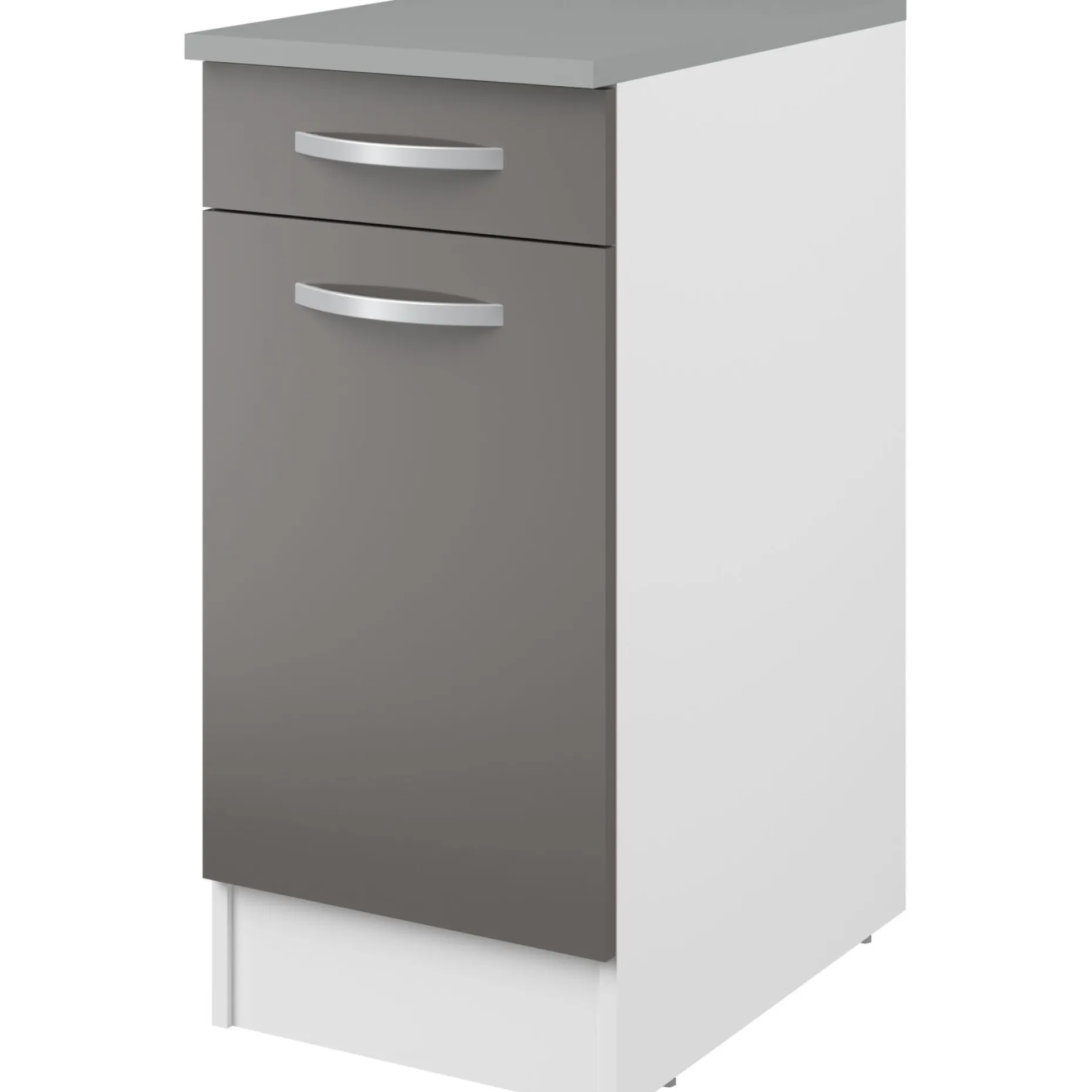 Unterschrank Eko 40x60 cm mit Schublade und Tür - grau