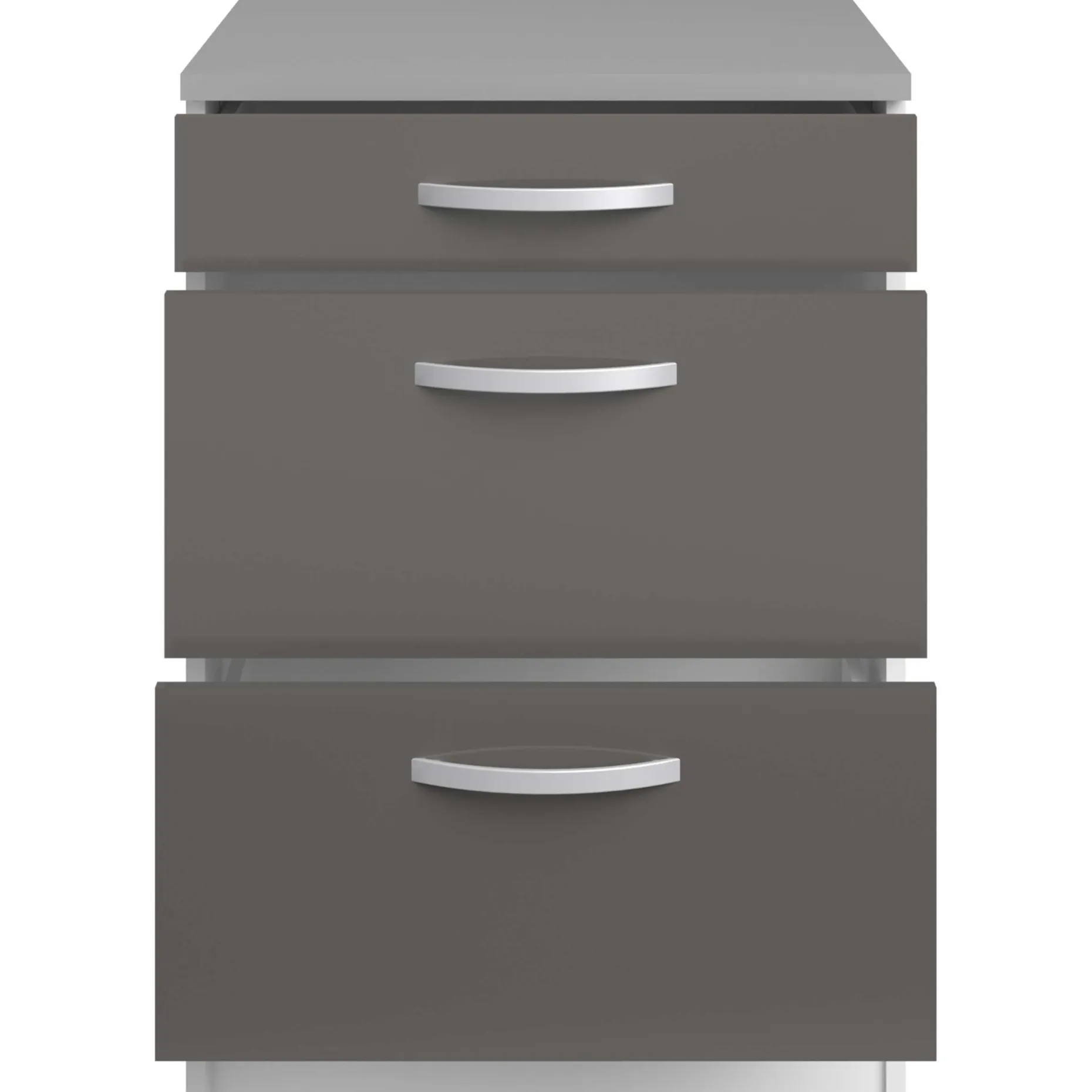 Unterschrank Eko 60x60 mit 3 Schubladen - grau