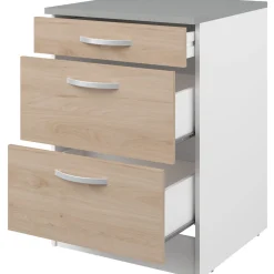 Unterschrank Eko 60x60 mit 3 Schubladen - Eiche