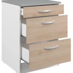Unterschrank Eko 60x60 mit 3 Schubladen - Eiche