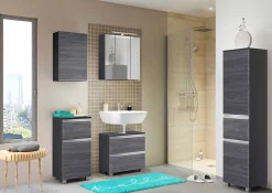 Unterschrank Lotuk 60cm 1 Tür und 1 Schublade - Eiche grau