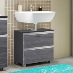 Unterschrank Lotuk 60cm 1 Tür und 1 Schublade - Eiche grau