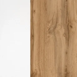 Unterschrank Sorrella 60cm für Backofen und Kochfeld - weiß/Eiche