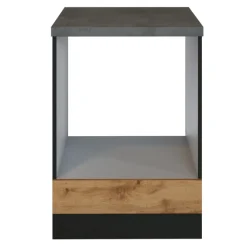 Held Unterschrank Sorrella 60cm für Backofen und Kochfeld - Eiche/Graphit