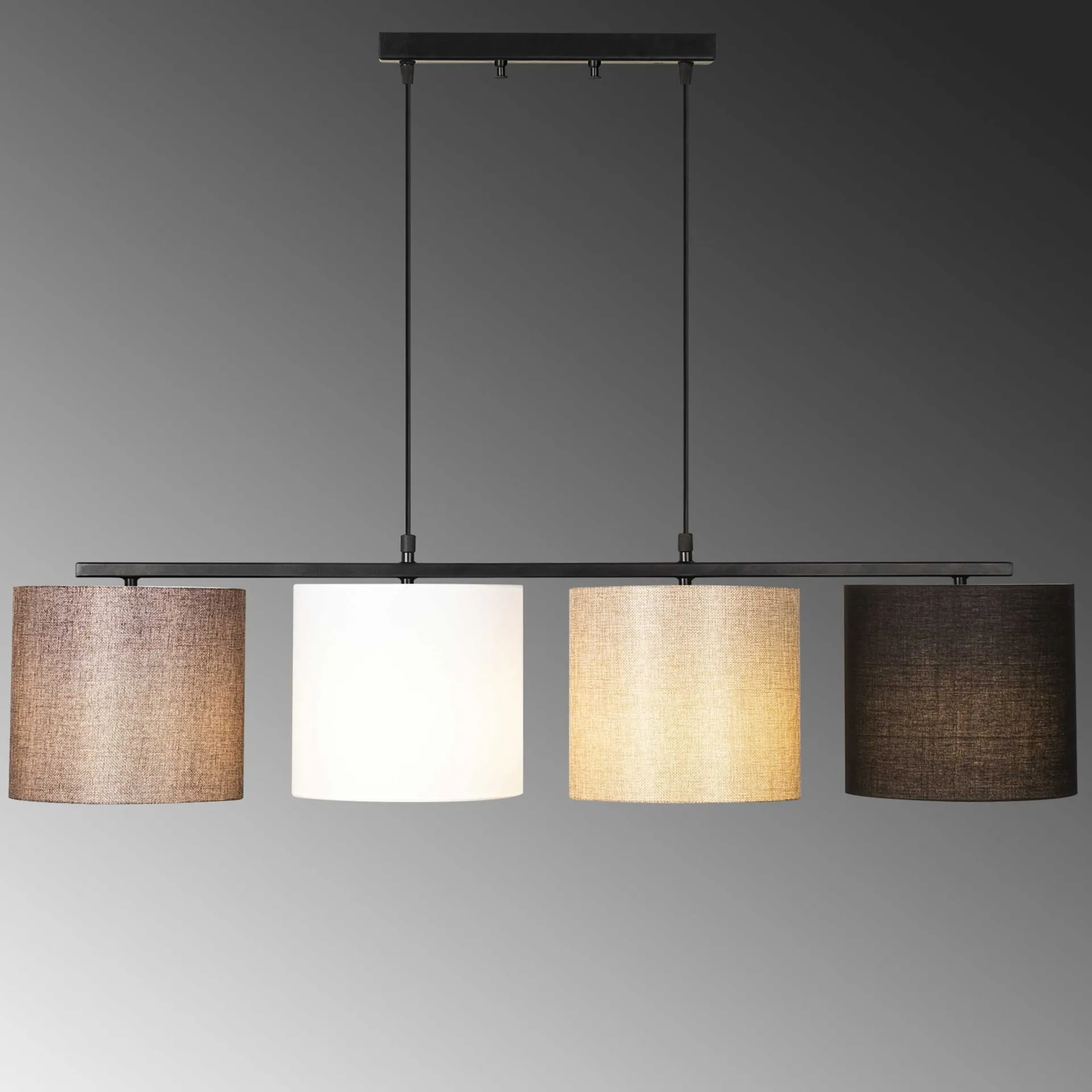 Emob Valiz Kronleuchter | METALLGEHÄUSE | Schwarz, Weiß, Creme, Braun