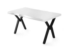 Emob Vella Esstisch | 140x75x80 cm | Weißes Melamin