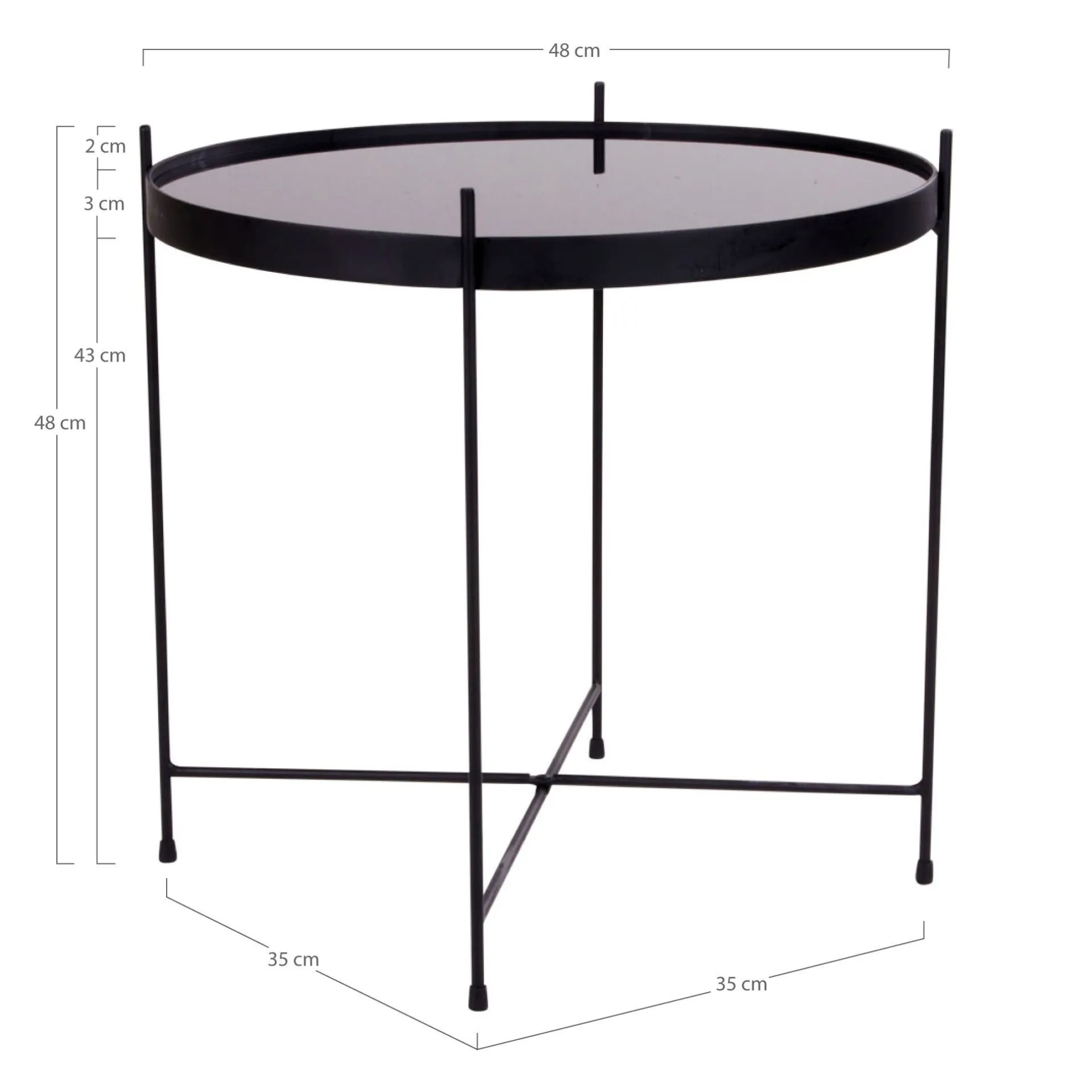 House Nordic Venezia er Couchtisch - Stahl und Glas