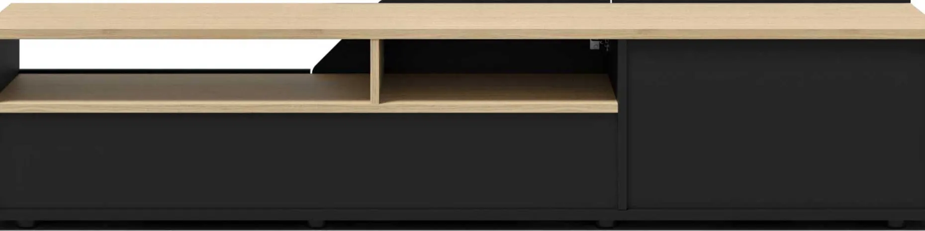 Verabelle TV-Schrank-schwarz/hell Eiche