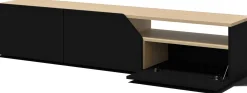 Verabelle TV-Schrank-schwarz/hell Eiche