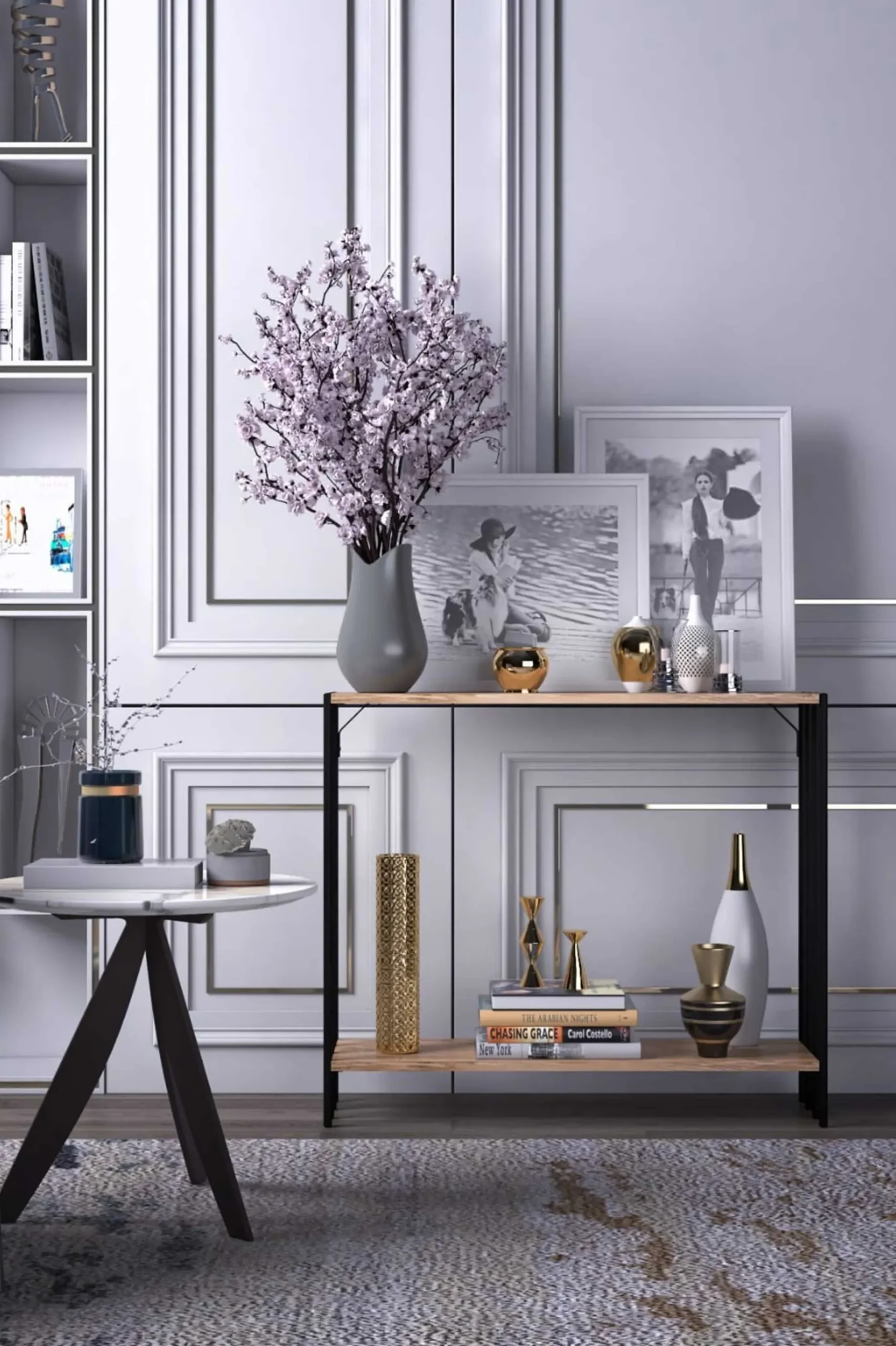 Emob Verona Sideboard | MELAMIN - METALL | Schwarz Atlantic Pine