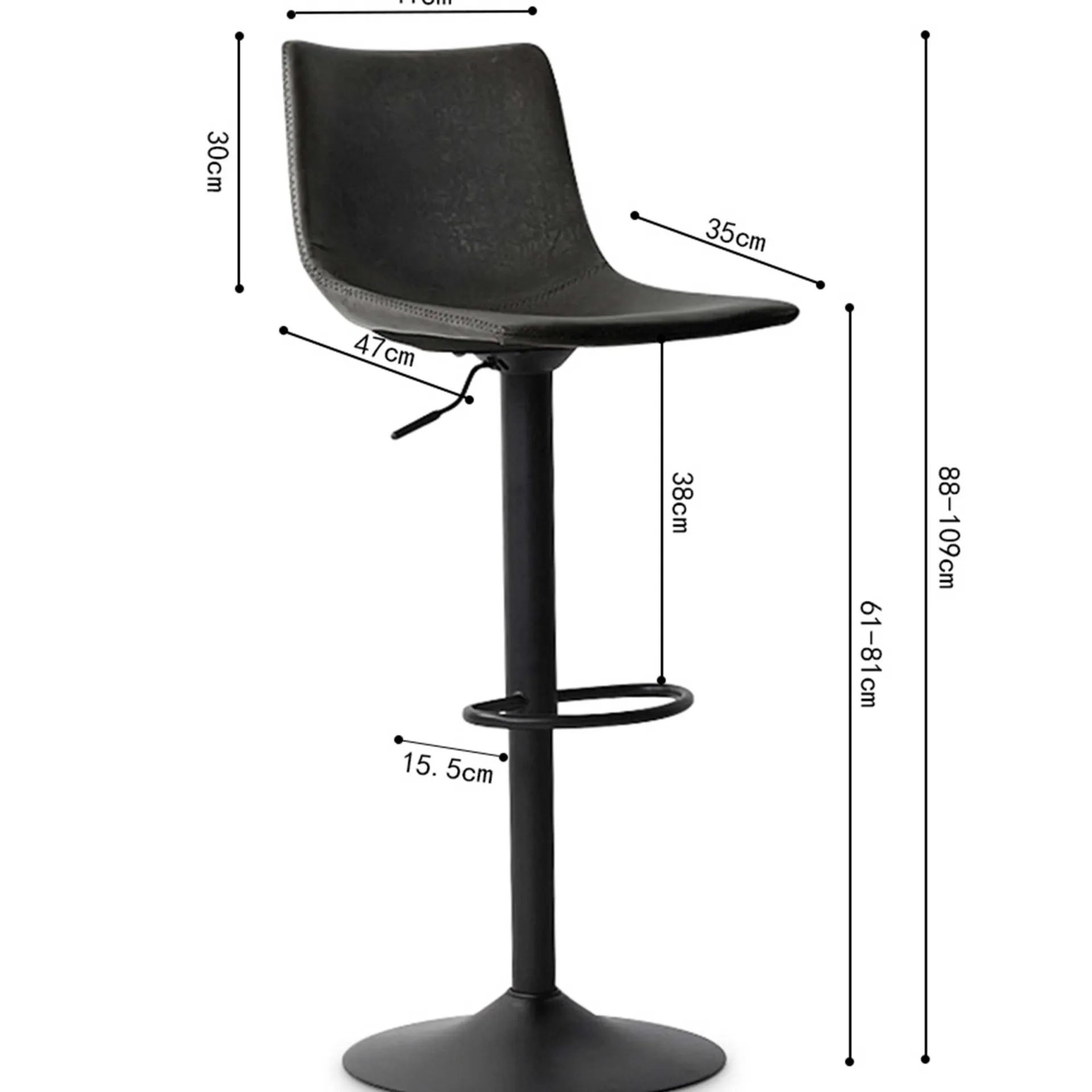 Rousseau Verstellbarer Barhocker Fontana -