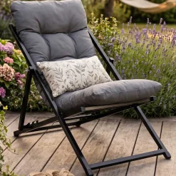 Emob Verstellbarer Gartenstuhl Atelier del Sofa - Metall und Polyester - dunkel