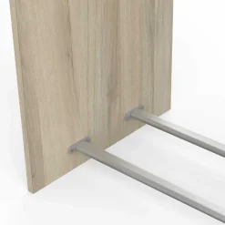 Verstellbarer Kleiderschrank Swift 3 Kleiderstangen, 3 Einlegeböden, 1 Schuhregal, 1 Hutablage und 3 Schubladen-Kronberger Eiche/Mattweiß