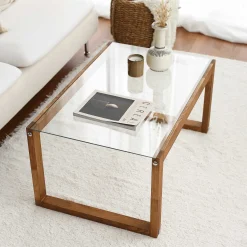 Emob Via Couchtisch | GEHÄRTETES GLAS | Holz