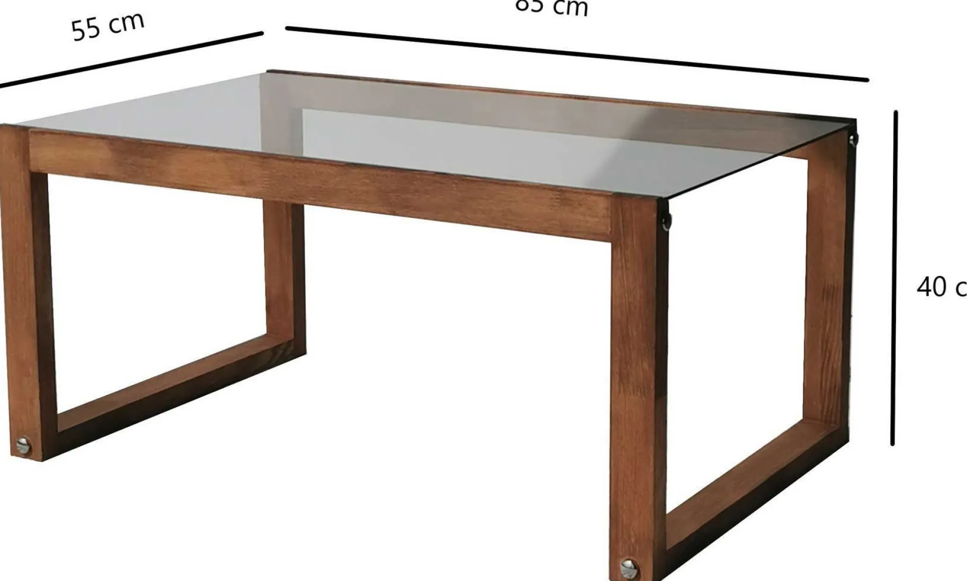 Emob Via Couchtisch | GEHÄRTETES GLAS | Holz
