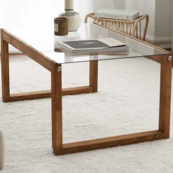 Emob Via Couchtisch | GEHÄRTETES GLAS | Holz