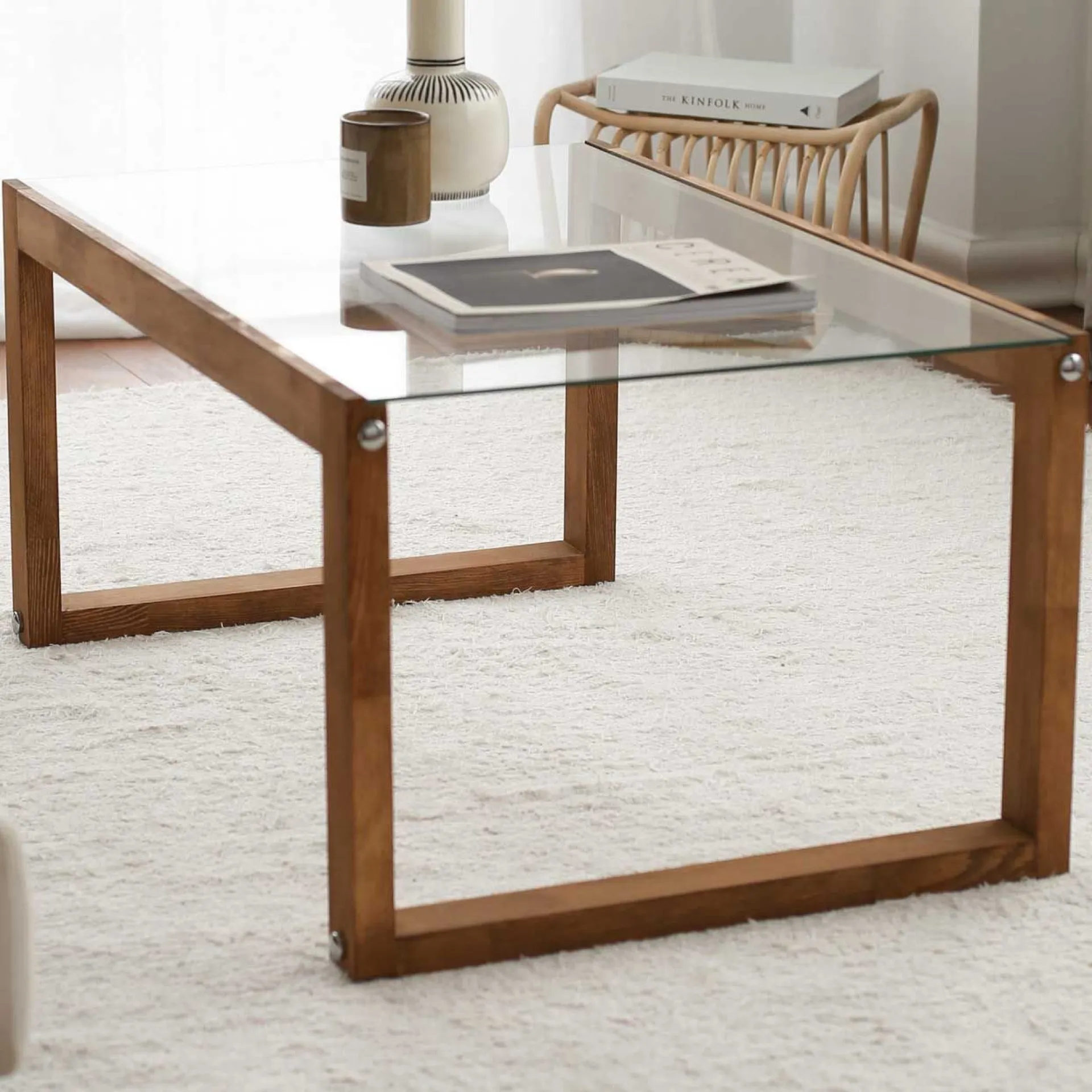 Emob Via Couchtisch | GEHÄRTETES GLAS | Holz