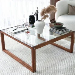 Emob Via Couchtisch | GEHÄRTETES GLAS | Holz