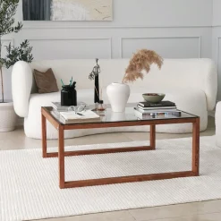 Emob Via Couchtisch | GEHÄRTETES GLAS | Holz