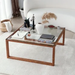 Emob Via Couchtisch | GEHÄRTETES GLAS | Holz