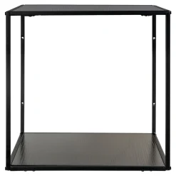 Vita Black Wallshelf: Stylish 36x36x36 cm Stahl und Brett