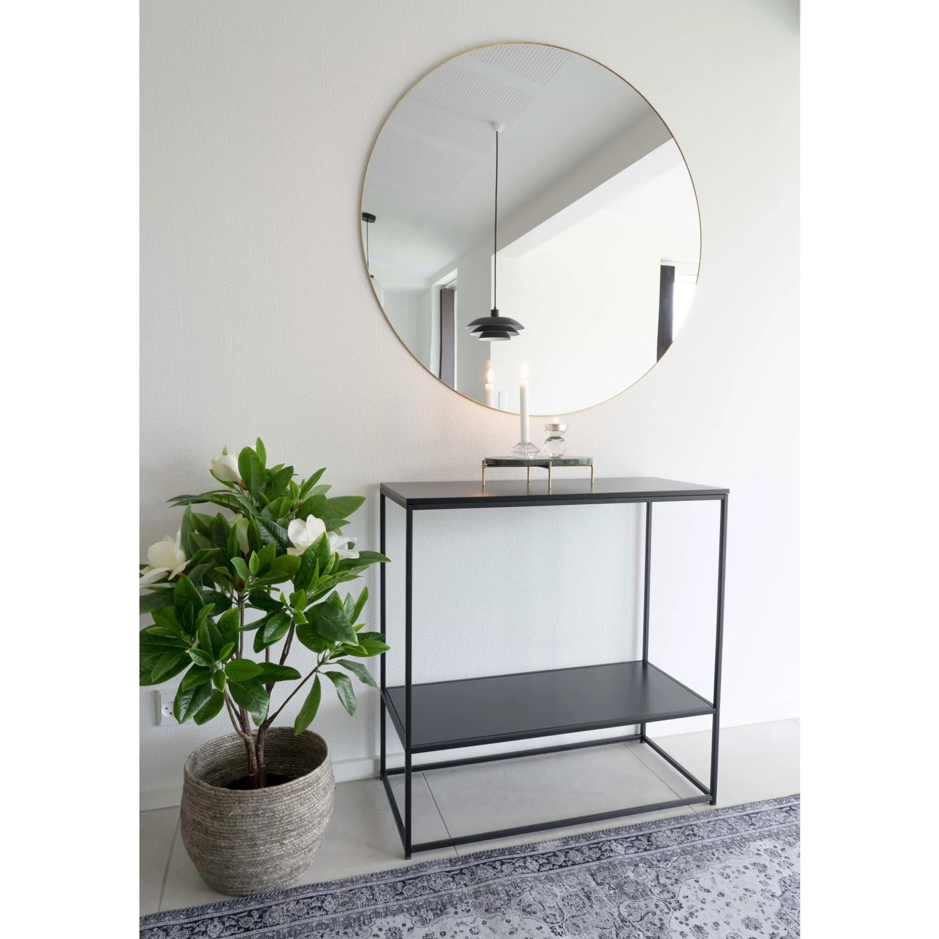 House Nordic Vita Konsolentisch - | 2 Ablagen, Stahlgestell