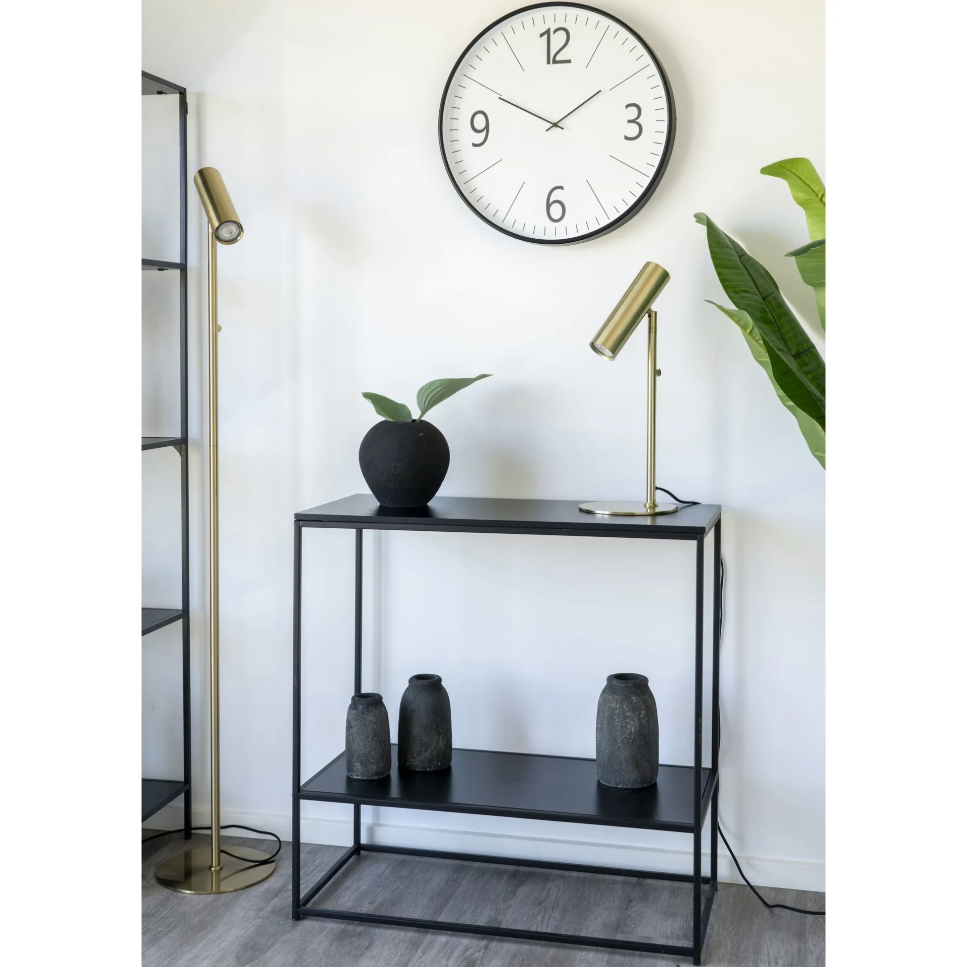 House Nordic Vita Konsolentisch - | 2 Ablagen, Stahlgestell
