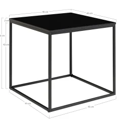 House Nordic Vita er Beistelltisch - 45x45 cm Stahl und Melamin