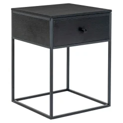 House Nordic Vita er Beistelltisch mit Schublade | Stahl, MDF 40x40x55cm