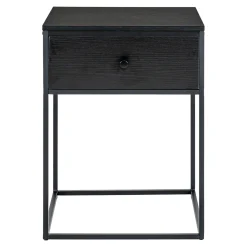 House Nordic Vita er Beistelltisch mit Schublade | Stahl, MDF 40x40x55cm