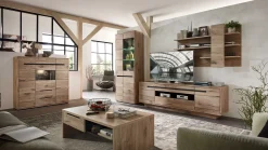 Vitrine Bellini 80cm 2 Türen - Eiche/anthrazit