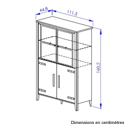 Vitrine Cork | 112 x 45 x 160 cm | Gold Oak Design