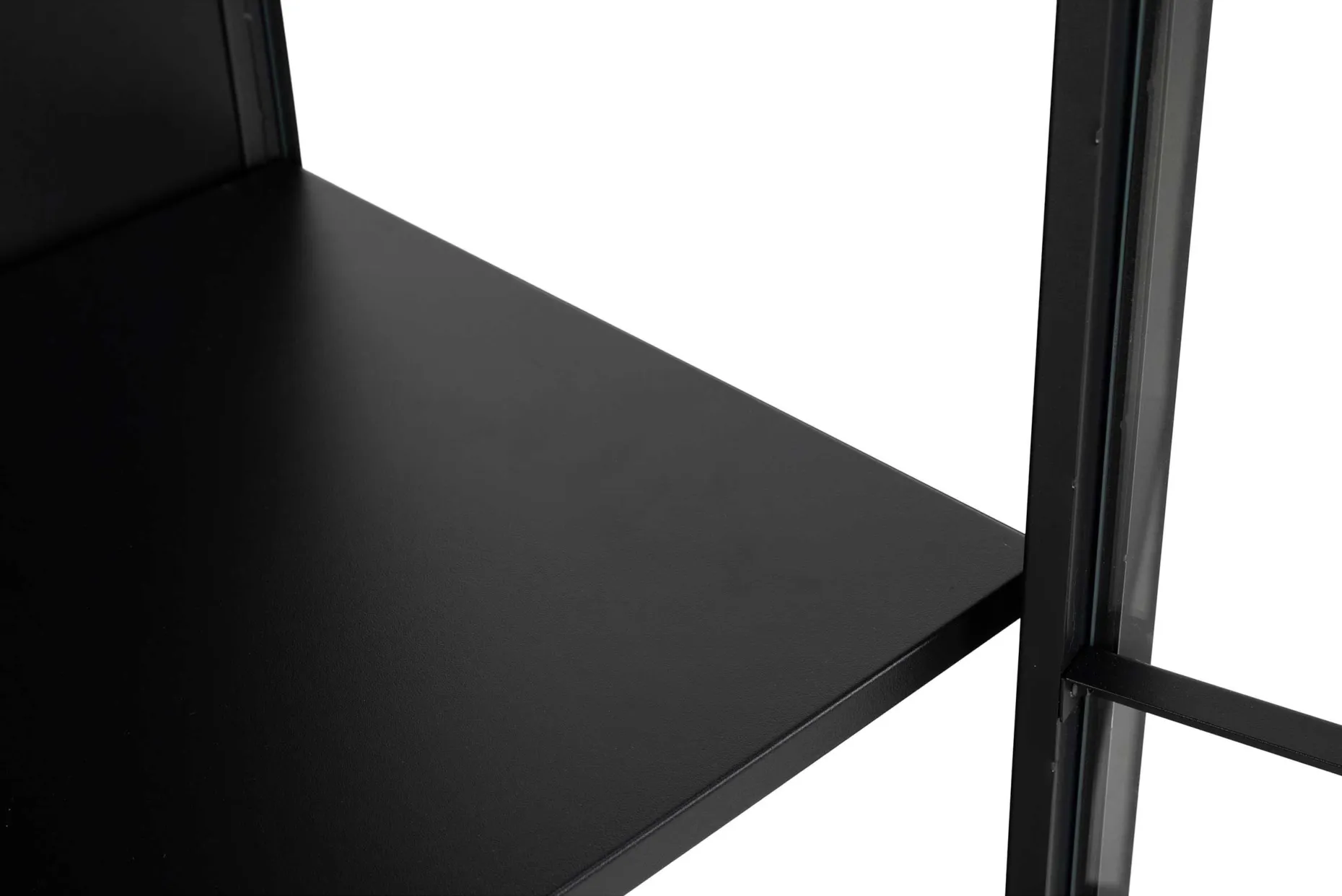 Vitrine Nebas 80cm, 2 Türen und 3 Einlegeböden - schwarz