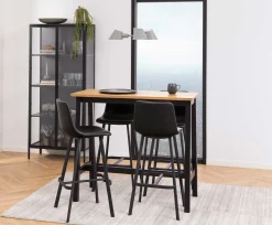 Vitrine Nebas 80cm, 2 Türen und 3 Einlegeböden - schwarz
