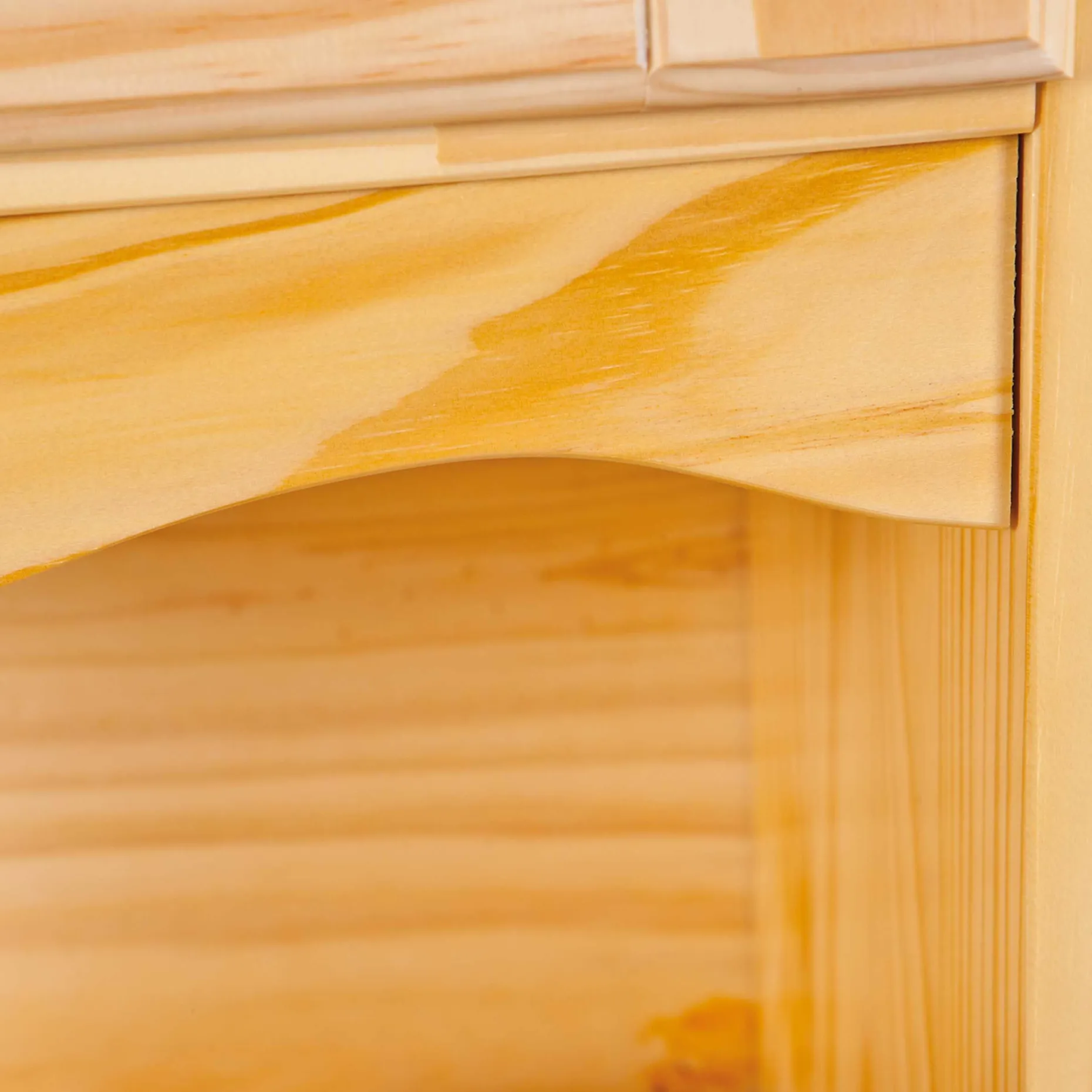 Vitrinenschrank Abaco - massives Kiefernholz