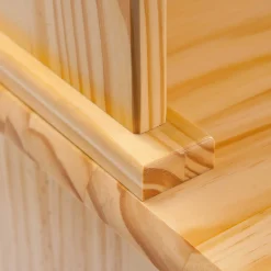 Vitrinenschrank Abaco - massives Kiefernholz