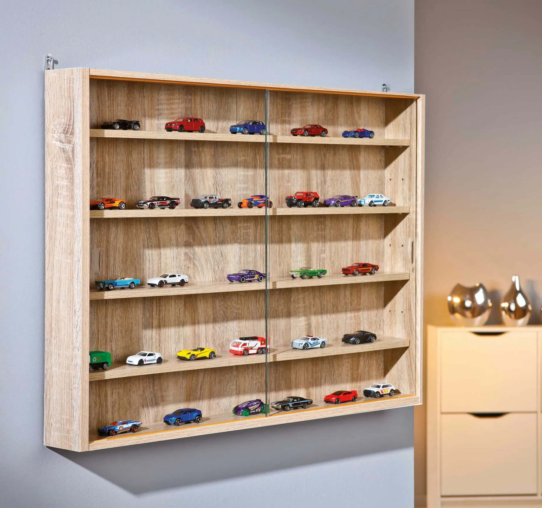 Vitrinenschrank Collecty - Eiche
