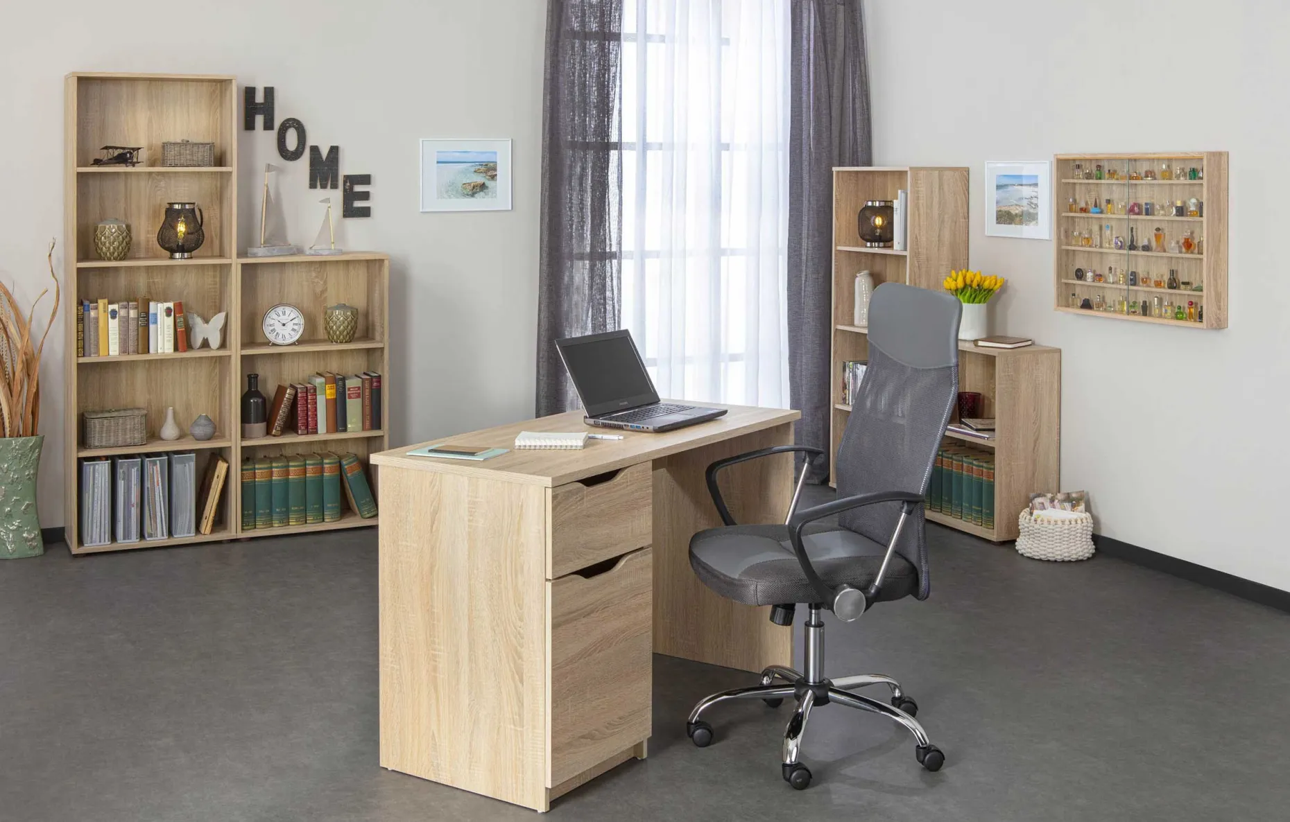 Vitrinenschrank Collecty - Eiche