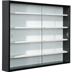 Vitrinenschrank Collecty - schwarz/weiß