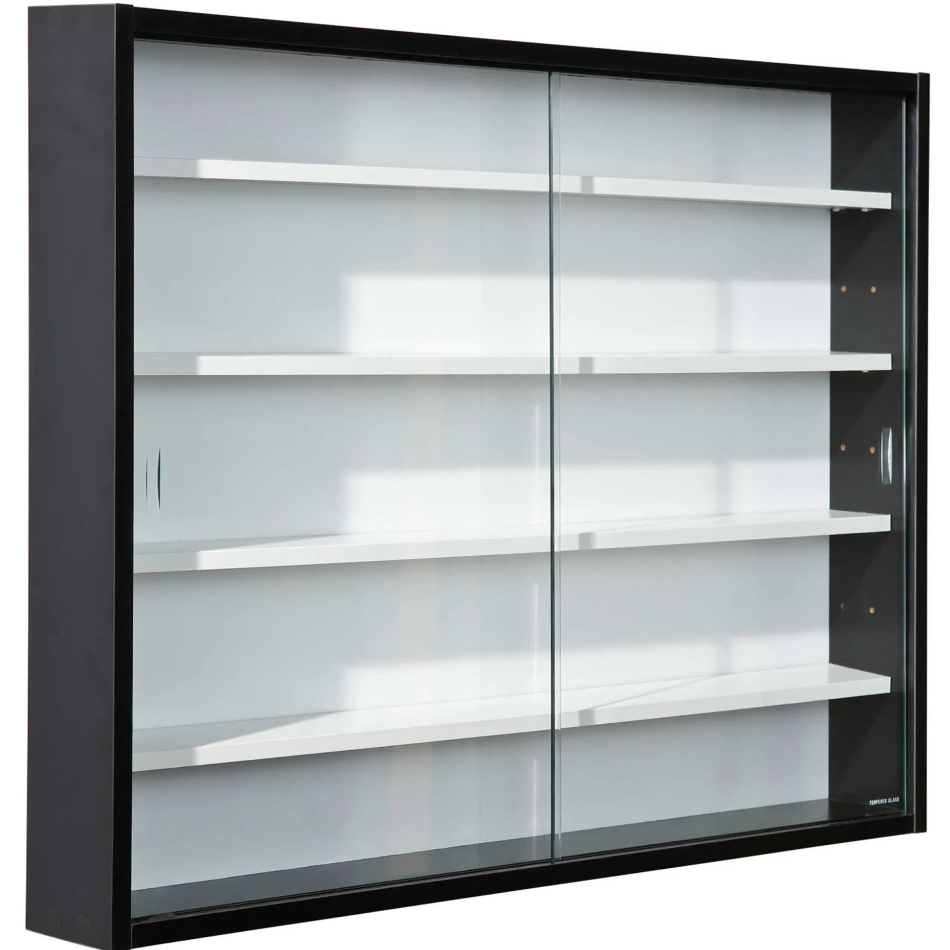 Vitrinenschrank Collecty - schwarz/weiß