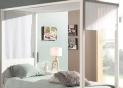 Voile für Himmelbett Charlotte 90cm Baumwolle - weiß