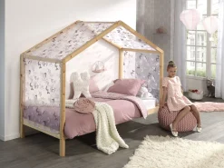 Voile mit Schmetterlingsmuster - rosa