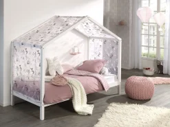 Voile mit Schmetterlingsmuster - rosa