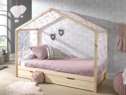Voile mit Schmetterlingsmuster - rosa